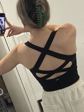 Black Crossback Tank Top